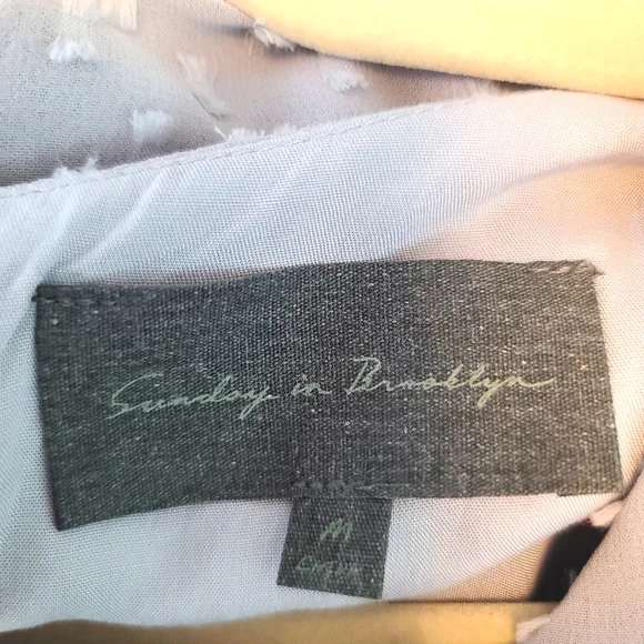 Anthropologie Sunday In Brooklyn Georgiana Bows Textured Mini Dress - Picture 7 of 12